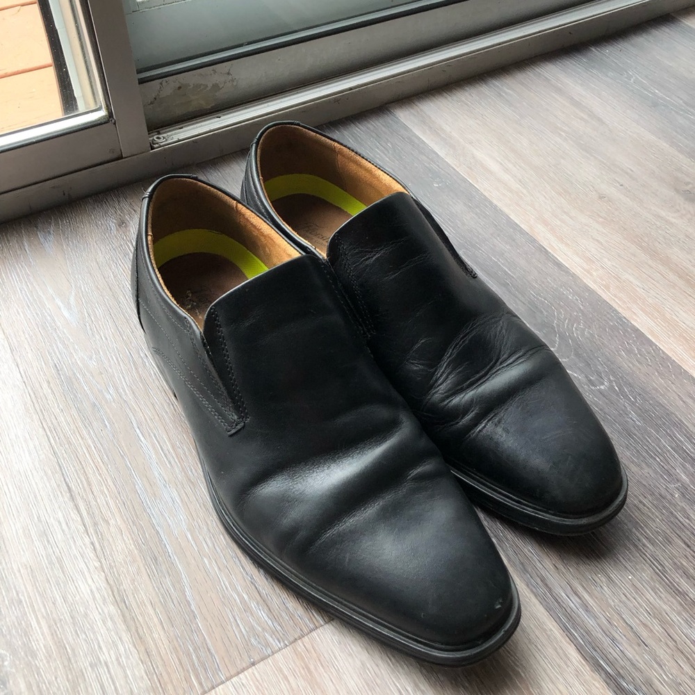 Florsheim Men's Black Leather Slip-On Dress Shoes 10.5 Size